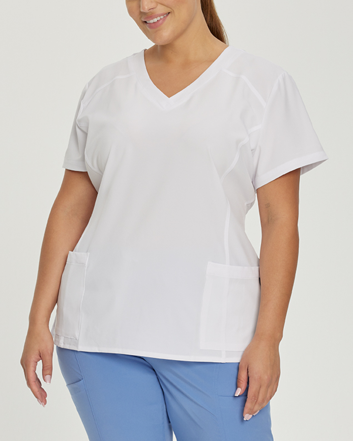 Chemisier à col en V pour femme,chemise à volants,monochromatique
