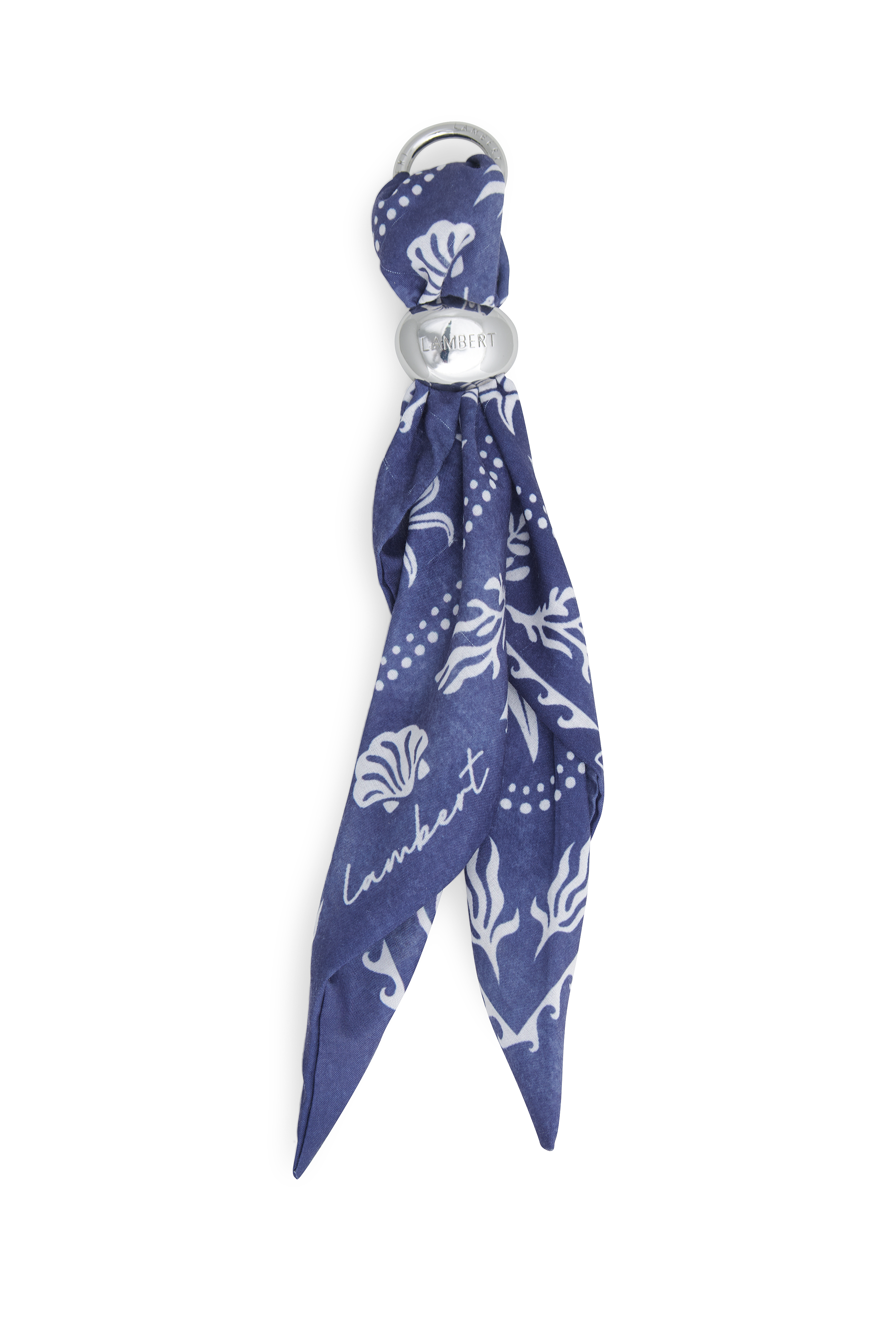 Le Paola – Porte-clés foulard en textile marine Lambert