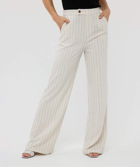 Pantalon en lin rayé Esqualo 28216