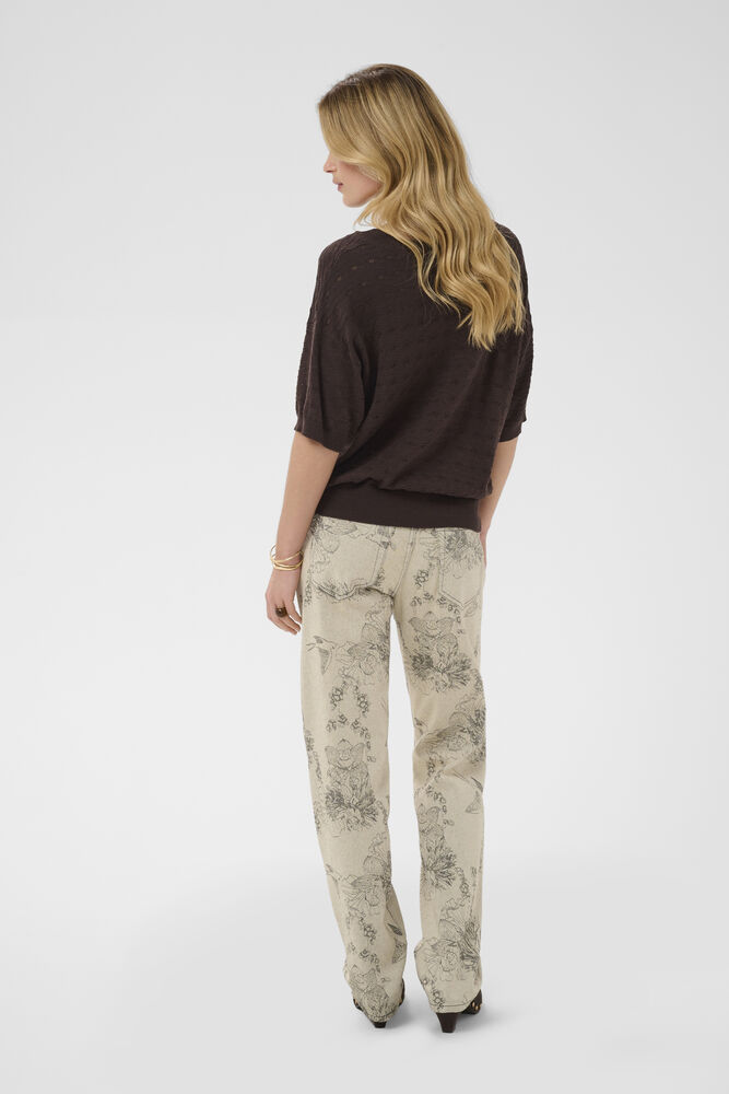 Pull court en tricot CRAnnali Cream