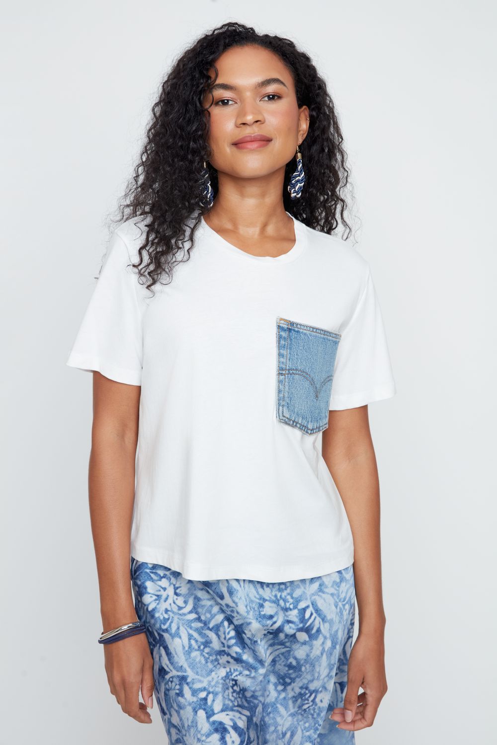 T-Shirt avec poche de jean Renuar