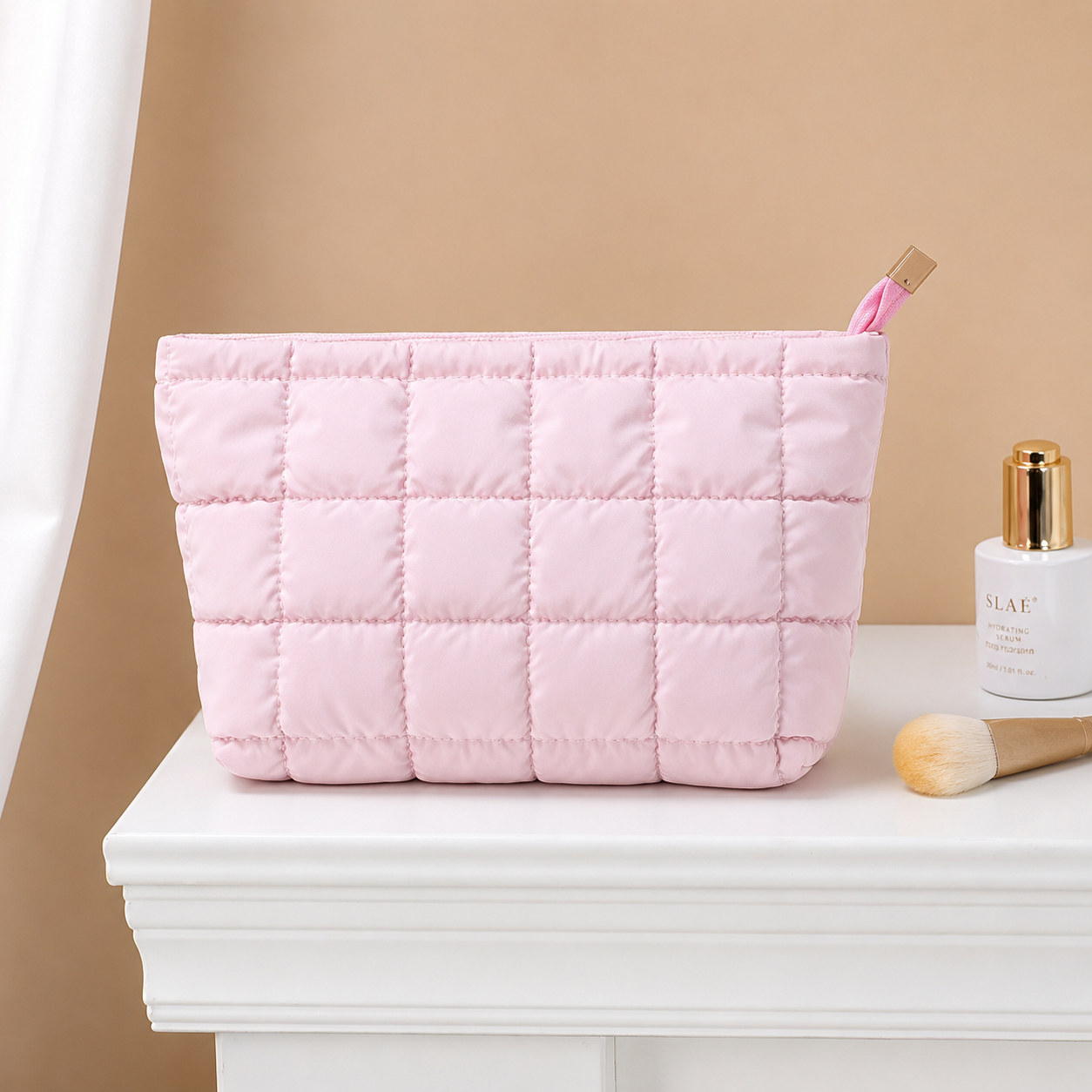 Trousse de voyage style puffer