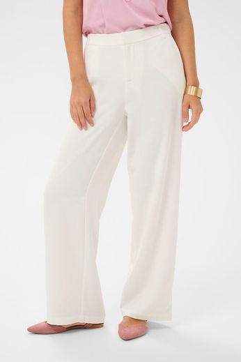 Pantalon à jambe large Cream 