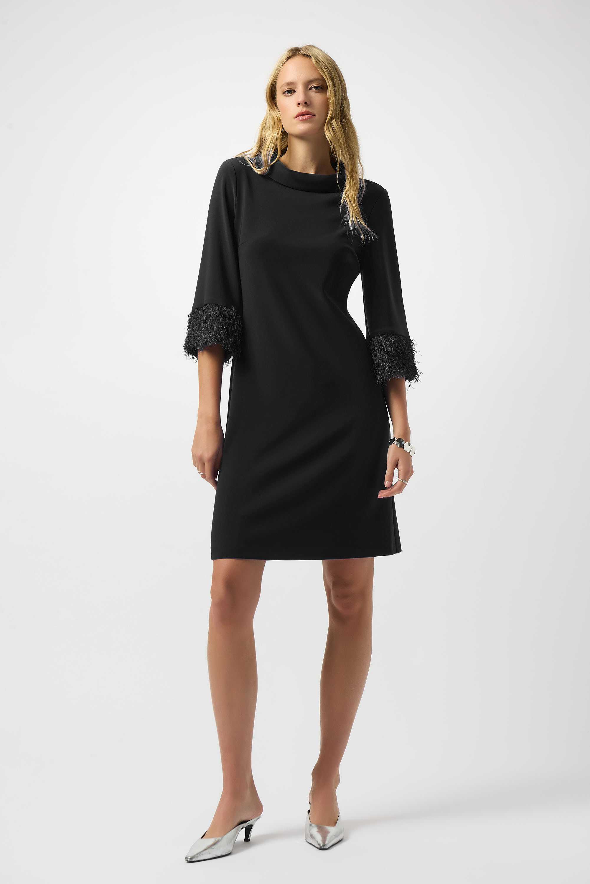 Robe trapèze en maille soyeuse et fantaisie Joseph Ribkoff 