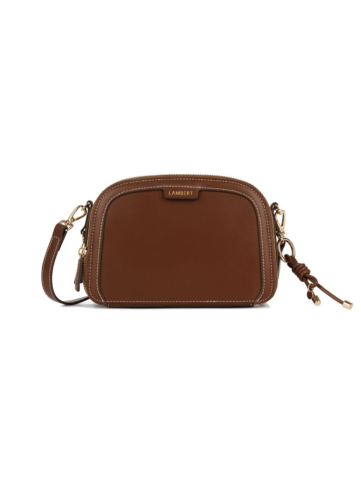 Le Emmy – Sac bandoulière en cuir vegan Hazelnut Lambert