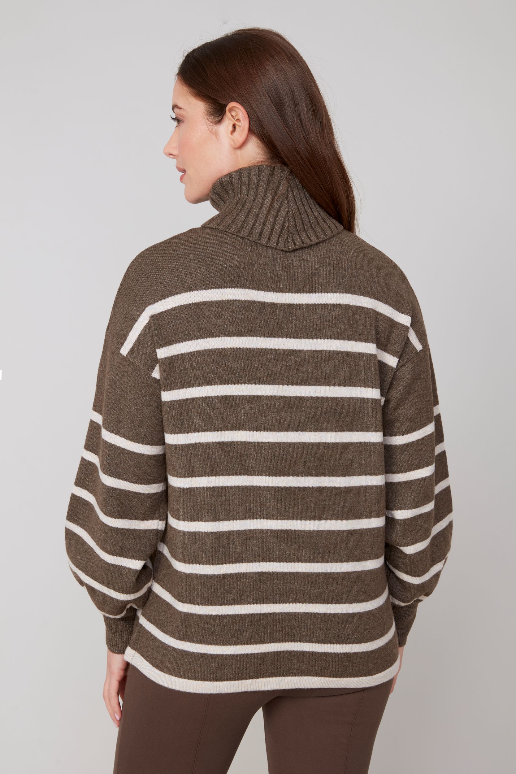 Pull a rayure avec col Renuar R6942