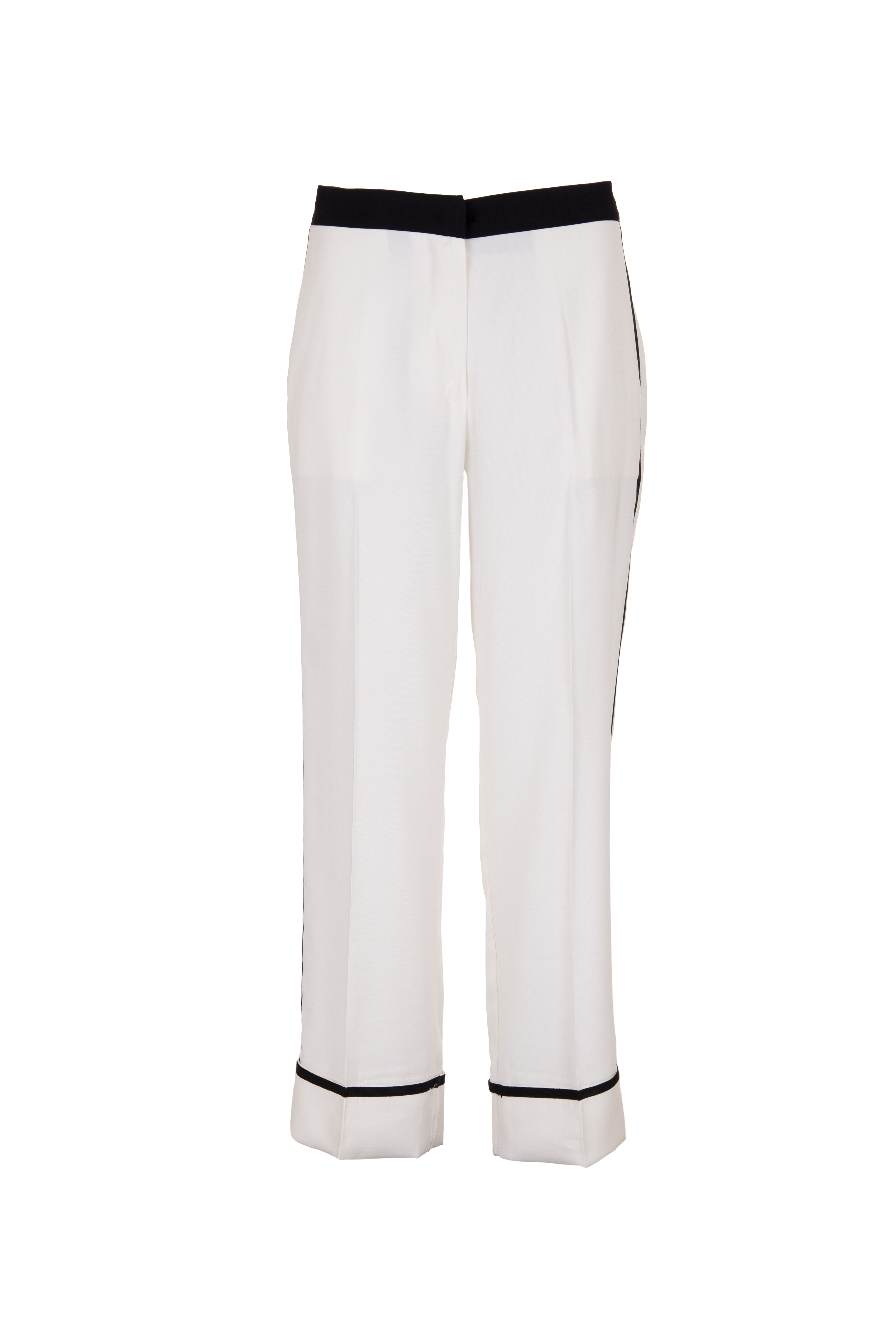 Pantalon à Rayures Contrastées Peruzzi S24127 Ecru