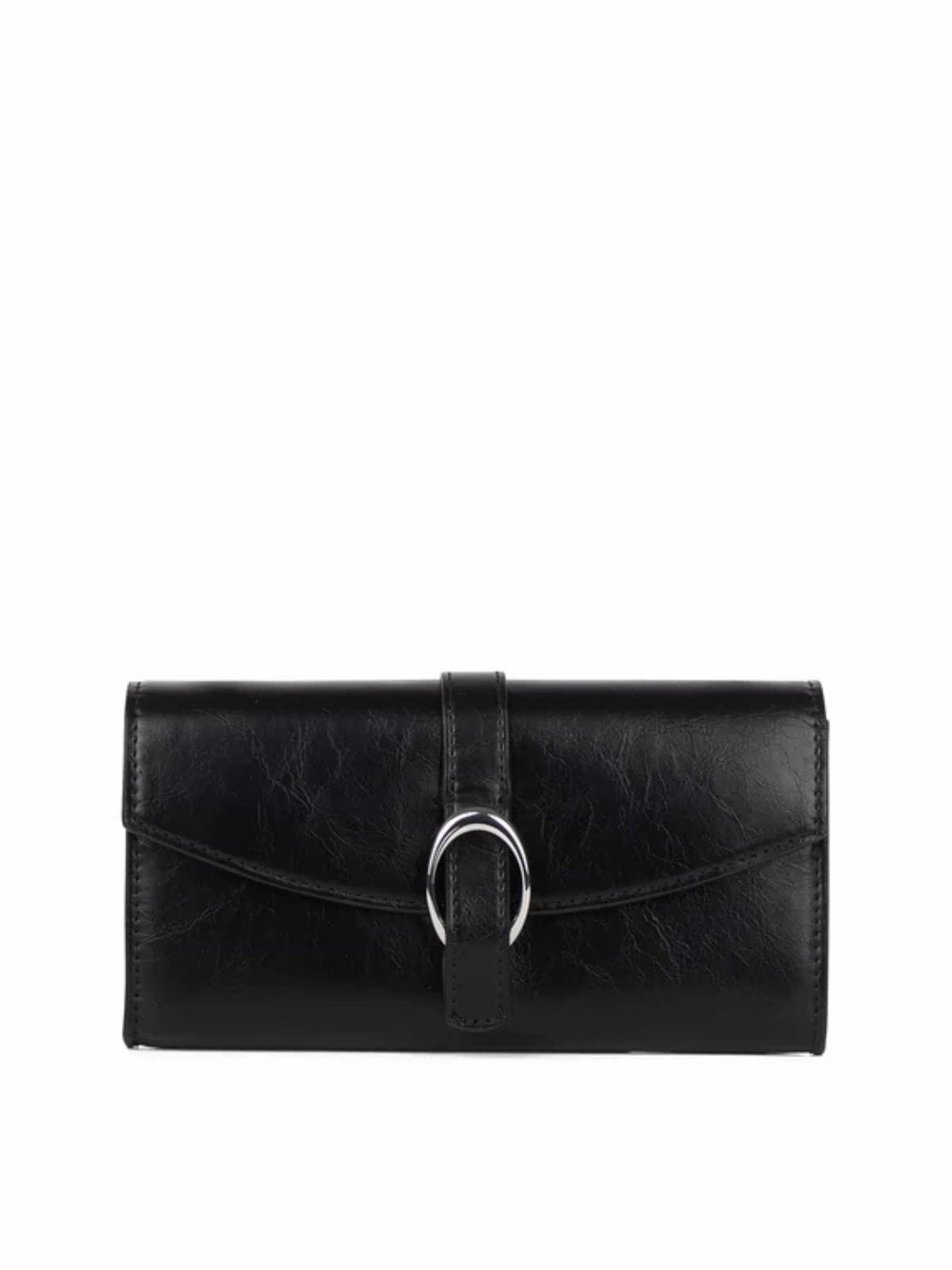 Le Celia - Portefeuille 2-en-1 en cuir vegan noir Lambert