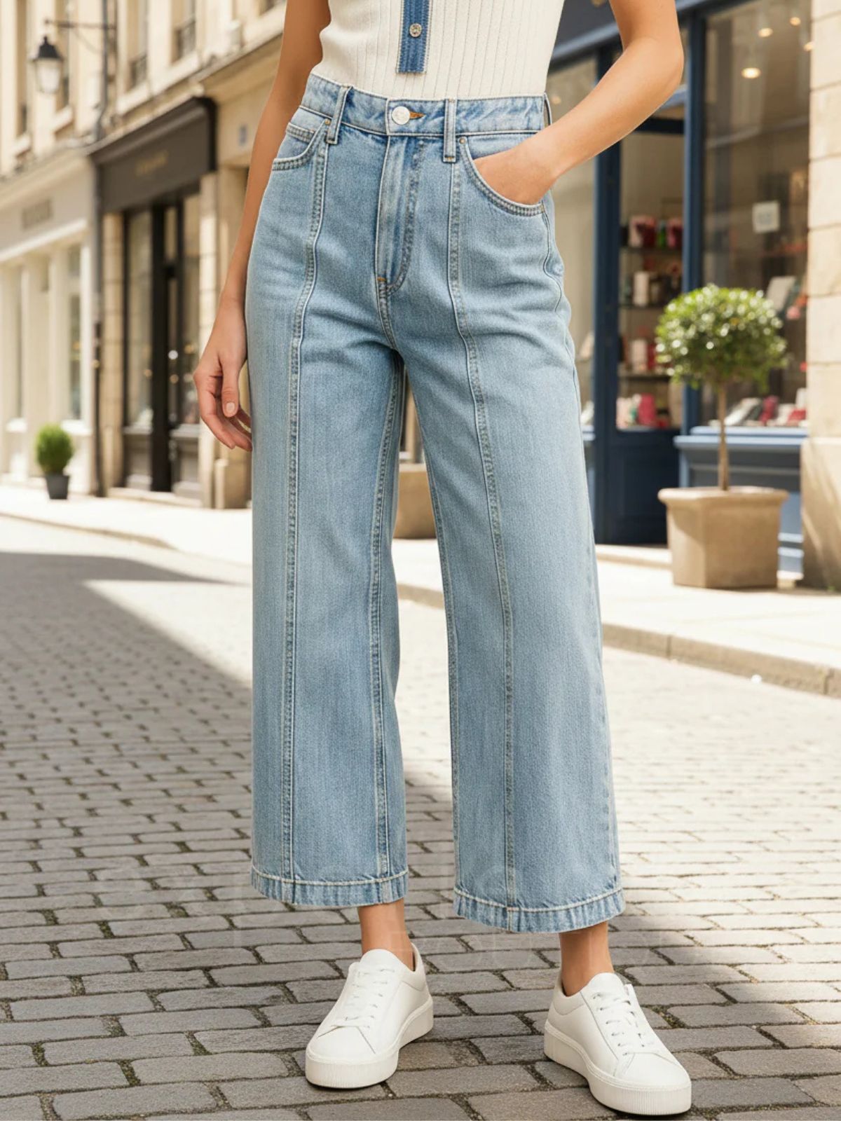 Jeans à jambe large Orly