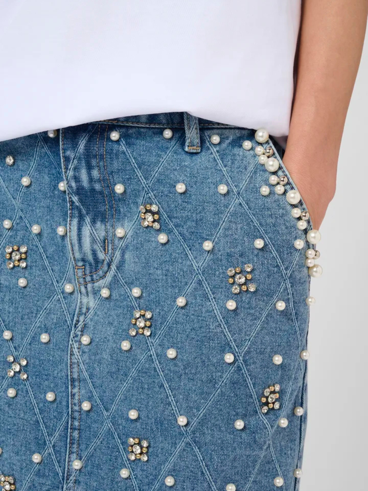 Jupe denim Orné CUalys Culture