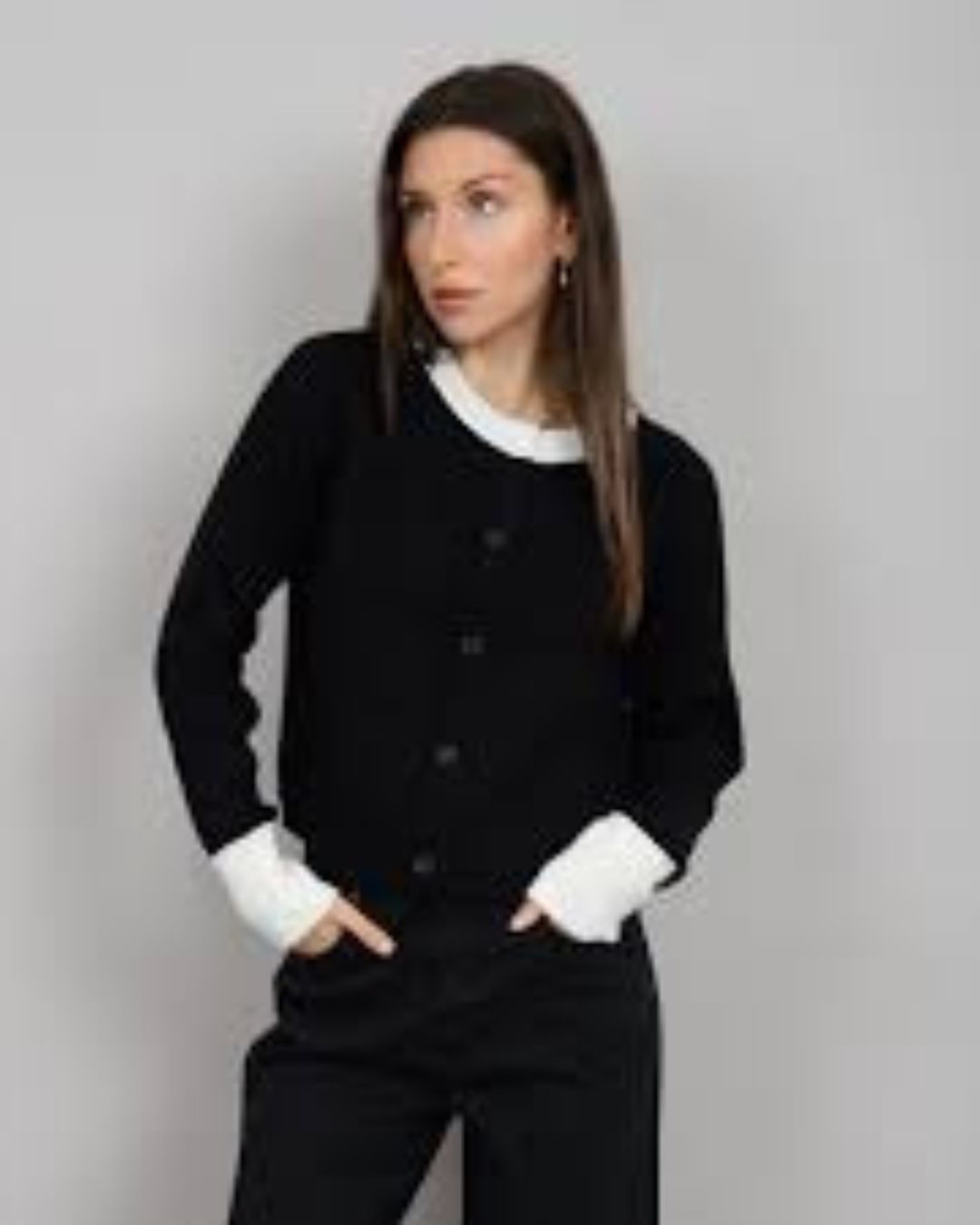 Cardigan Gregory à manches longues et col rond Second Skin 56S054S 