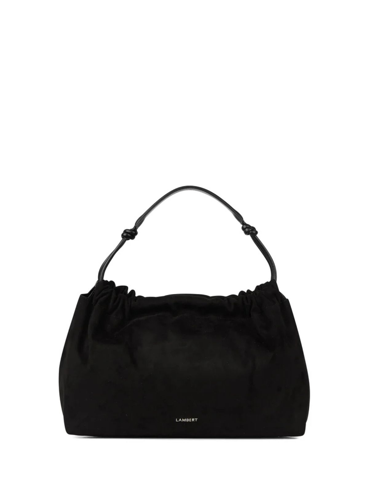 Le Lara - Sac à main en suède vegan noir Lambert
