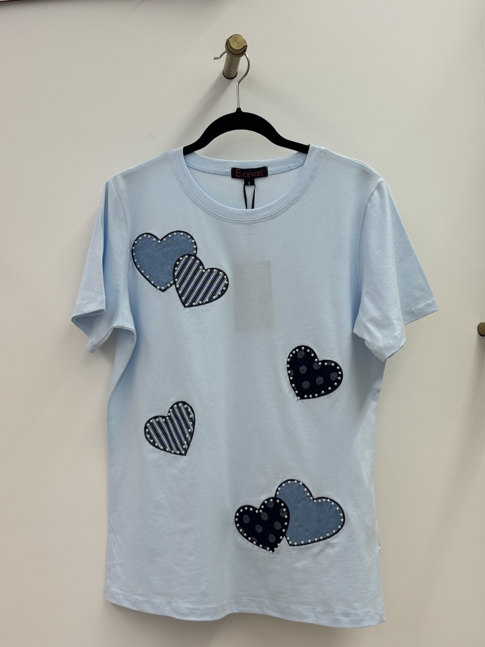 T-shirt avec motif cœur en denim Evidence
