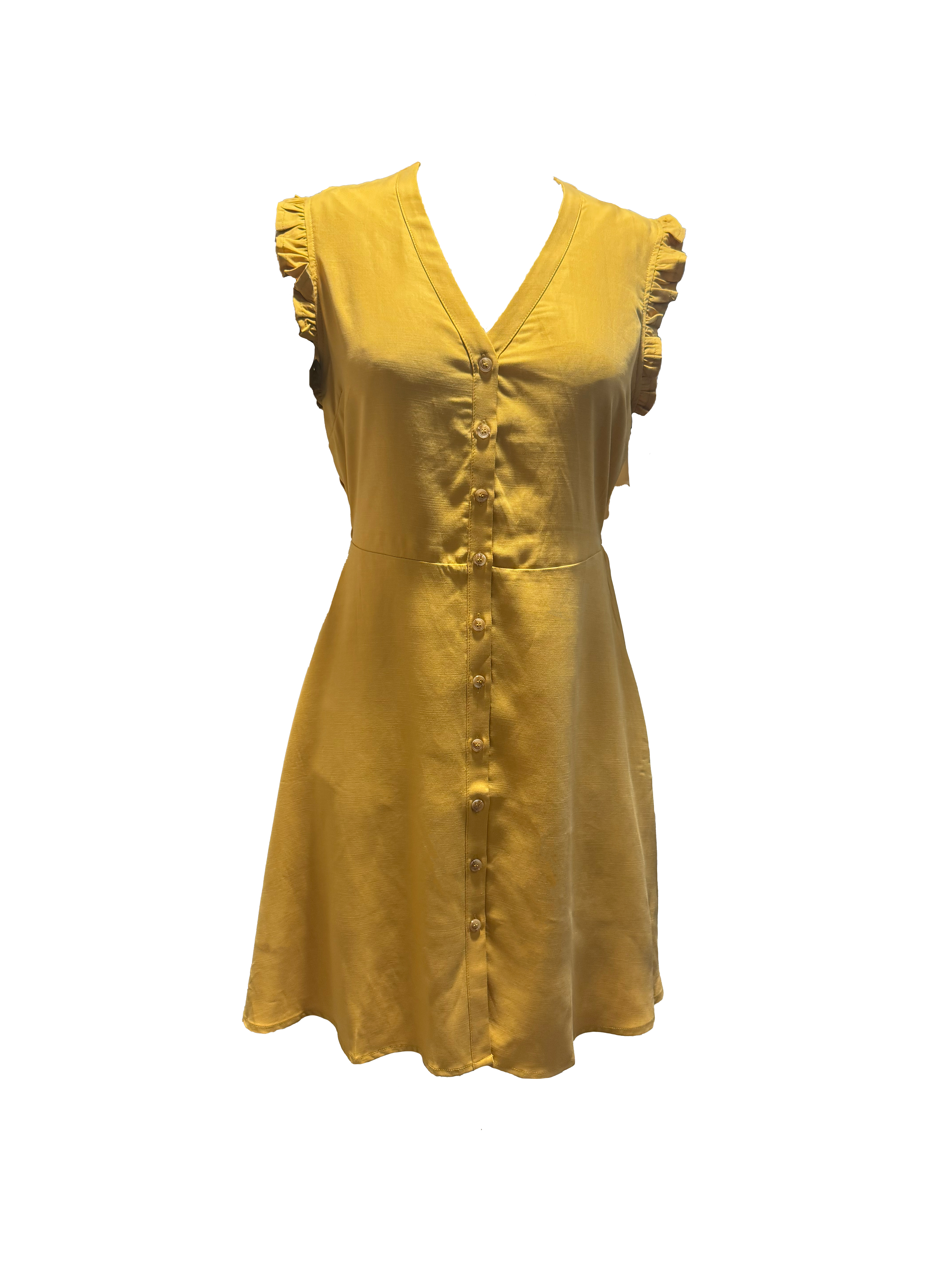 Robe sans manches à col V Apricot 