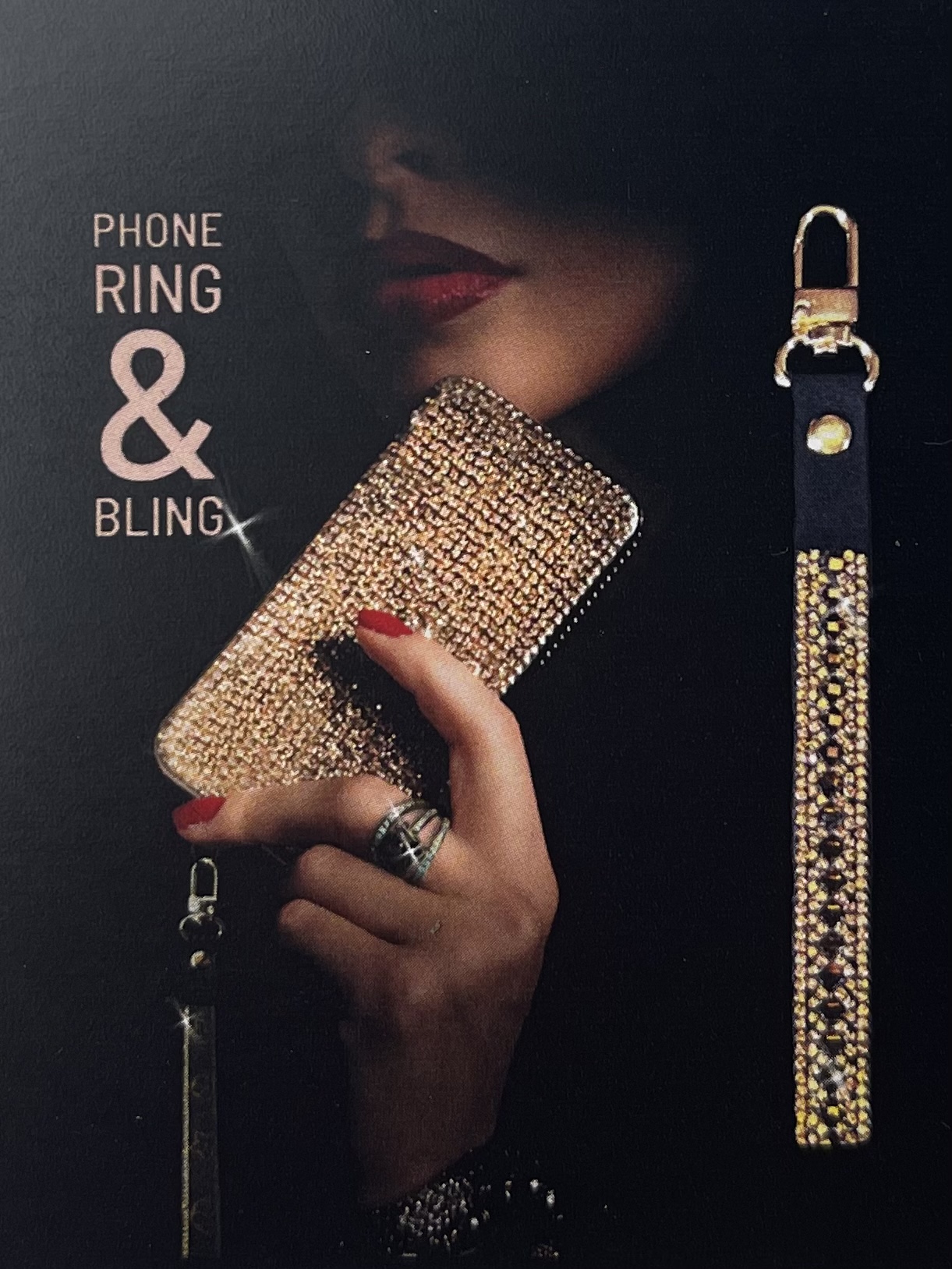 Phone Attachment Wrist Strap Jacqueline Kent Chocolate Diamond