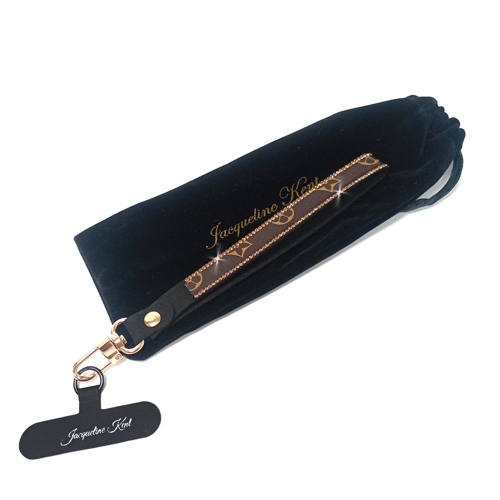Phone Wrist Lanyard Jacqueline Kent Gold Brown