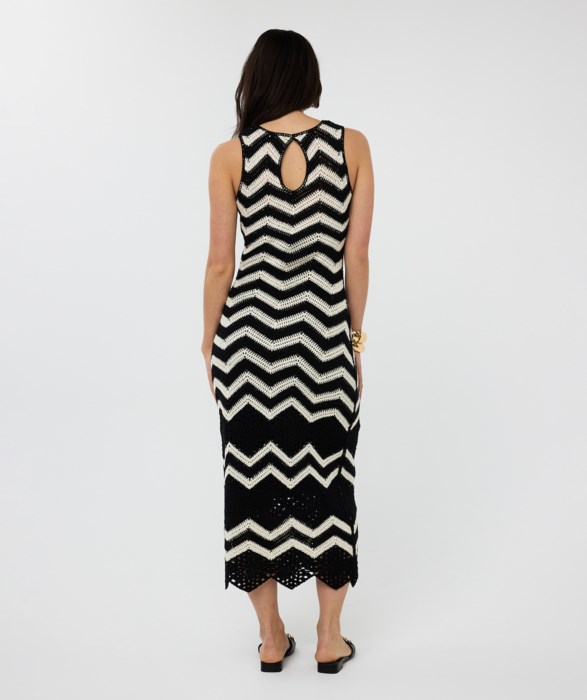 Robe longue en crochet Esqualo 02230