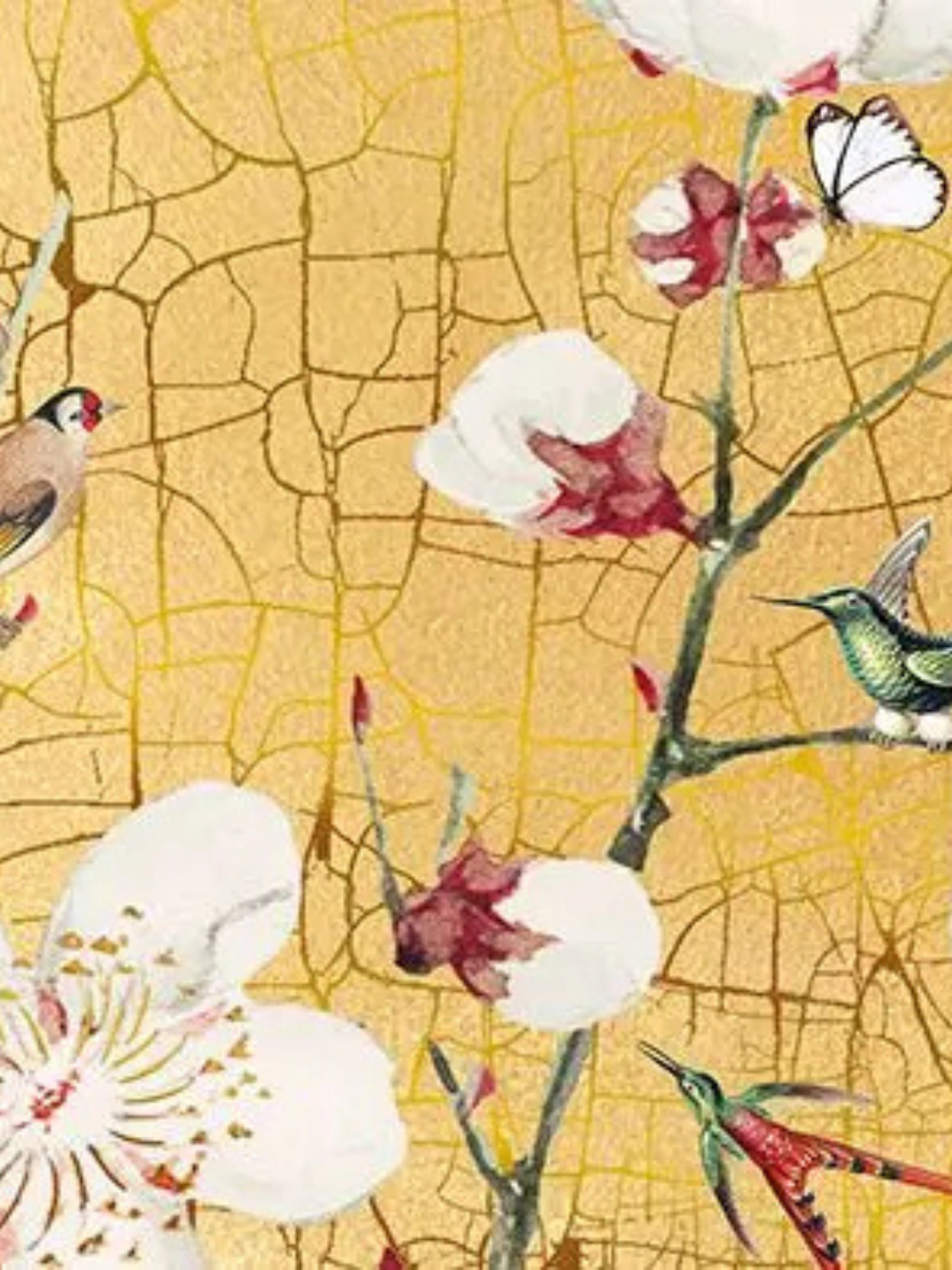 carte - fleurs et oiseaux