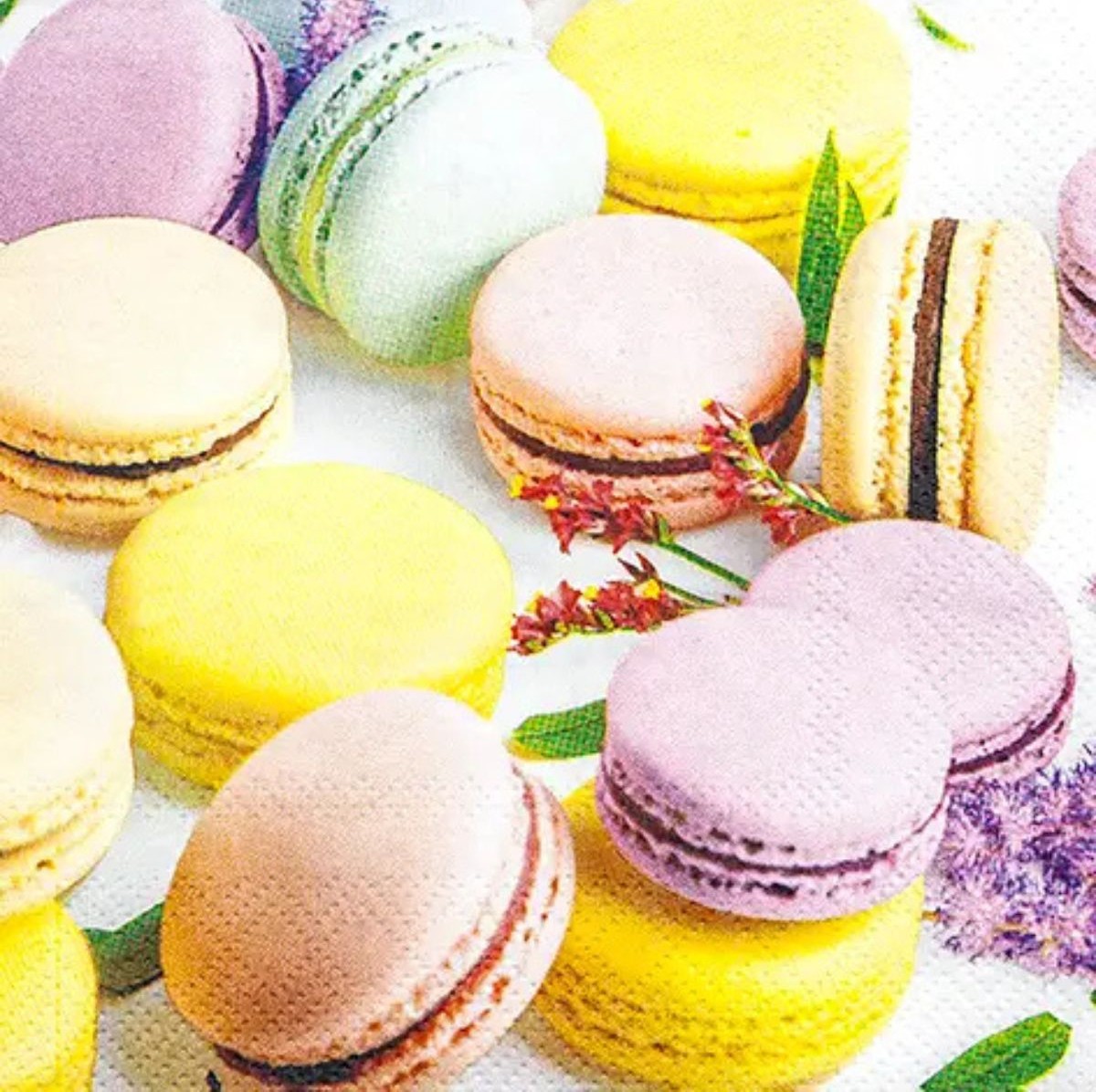 Serviette à cocktail - Macarons Elegant Gifts