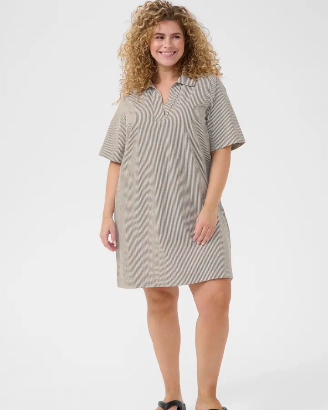 Robe Chemise avec rayures KCnana Kaffe Curve 10583311