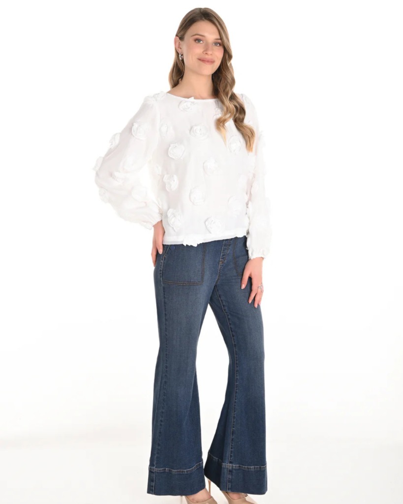 Jeans évasé taille haute Frank Lyman 