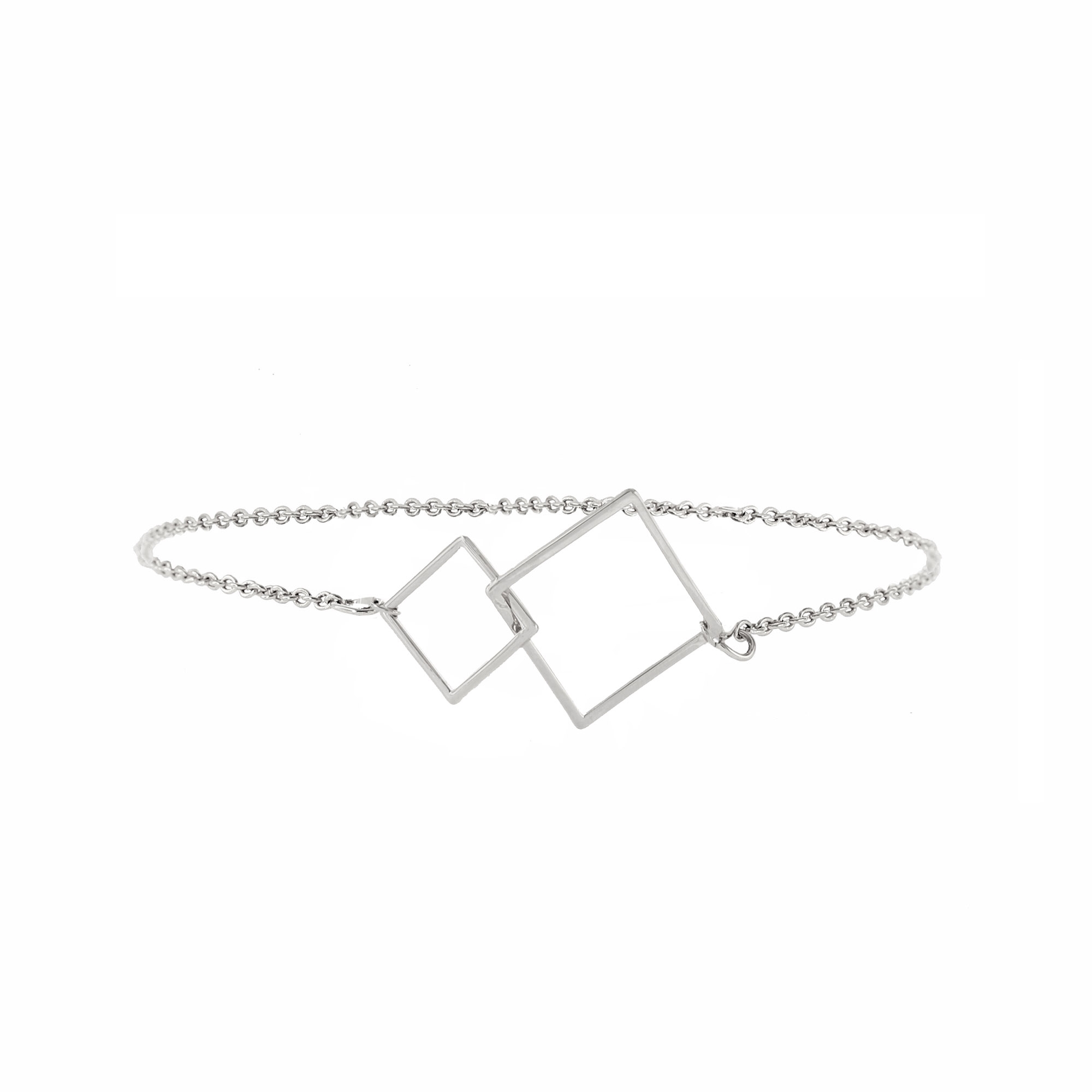 Bracelet Ajustable à Carré Double Jackie J YJH951BSL