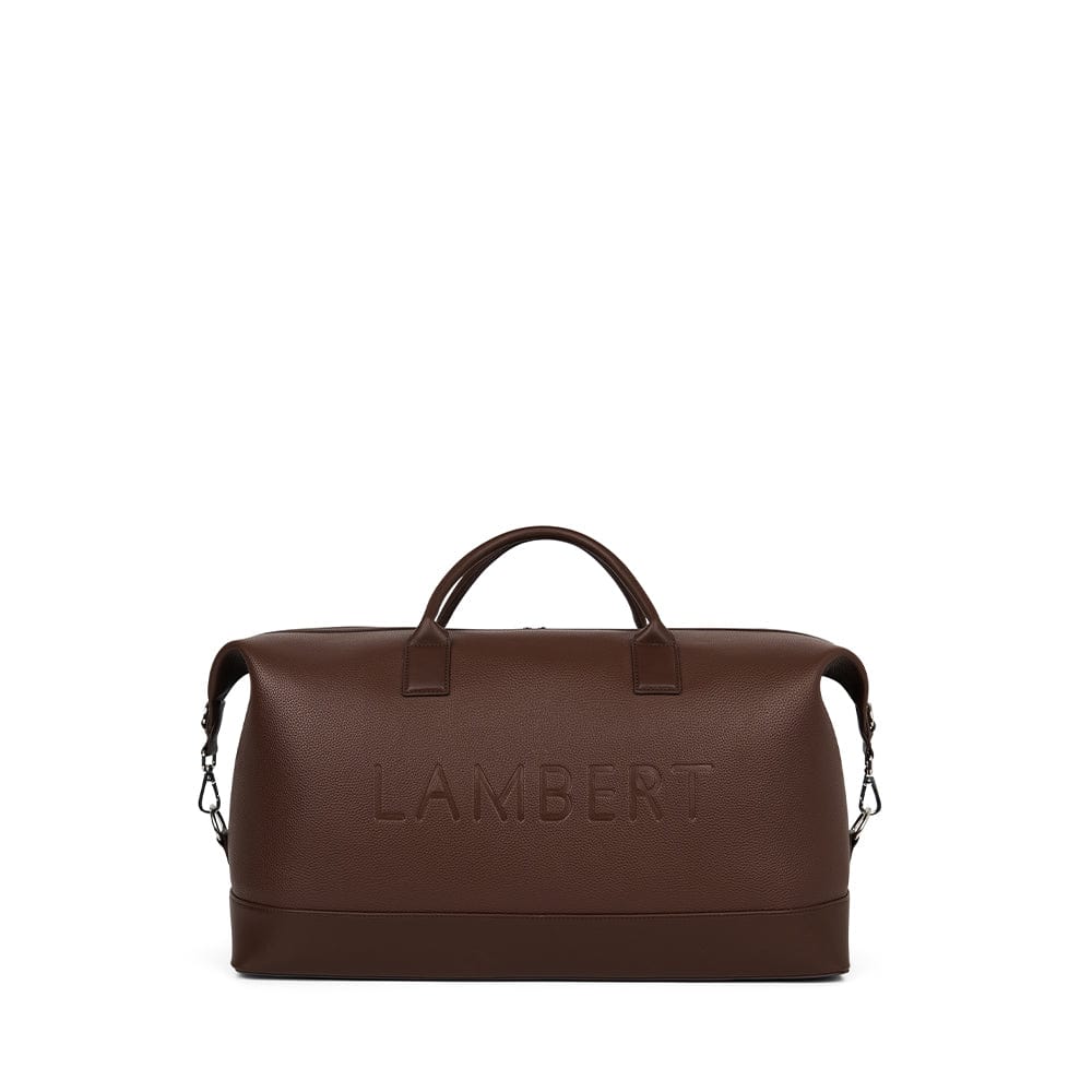 Sac de voyage fourre-tout en cuir vegan chocolate Le June2 Lambert