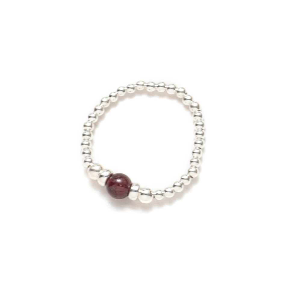 Bague Be Poised silver red velvet Beblue