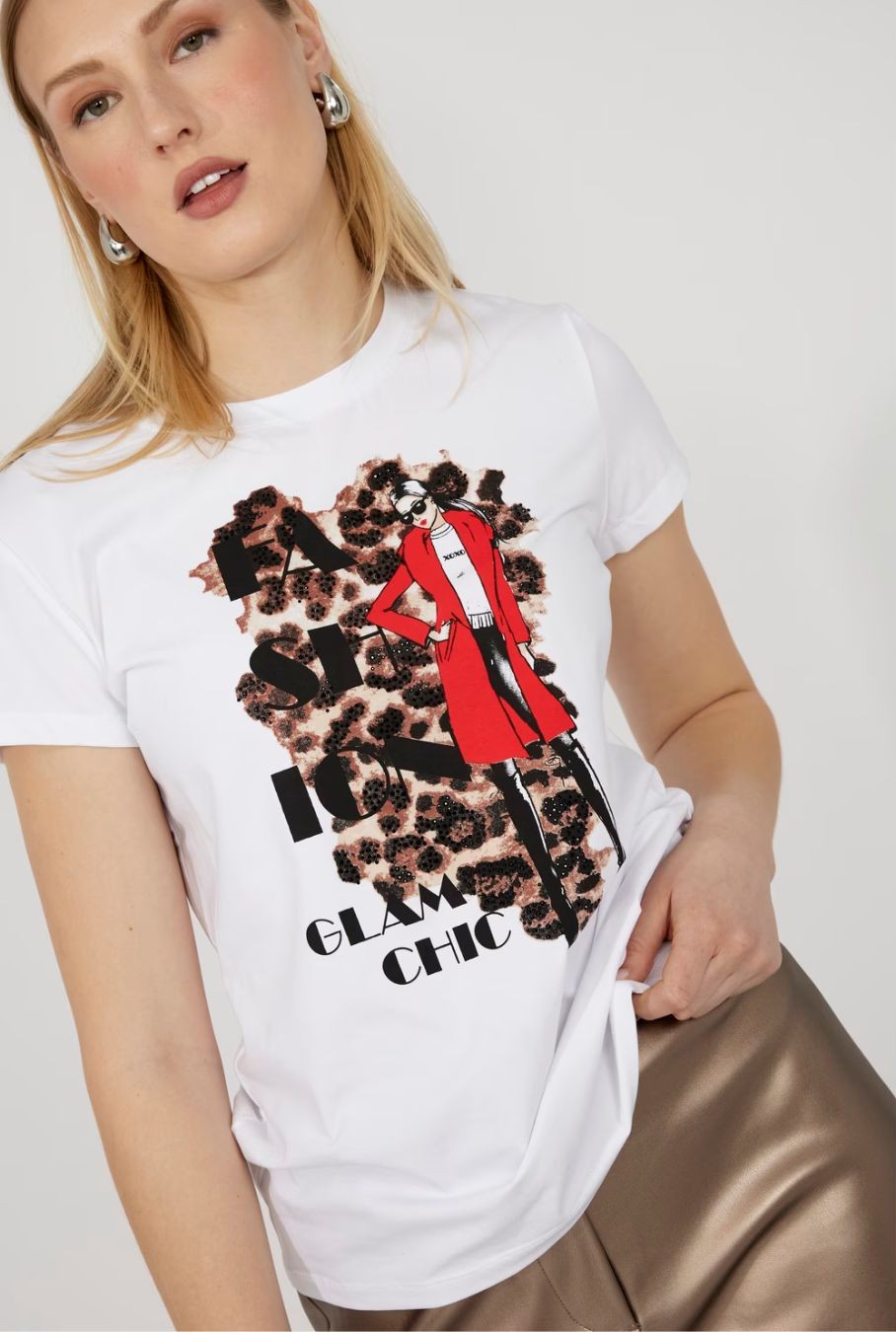 T-Shirt "Fashion" avec leopard Frank Lyman 253712