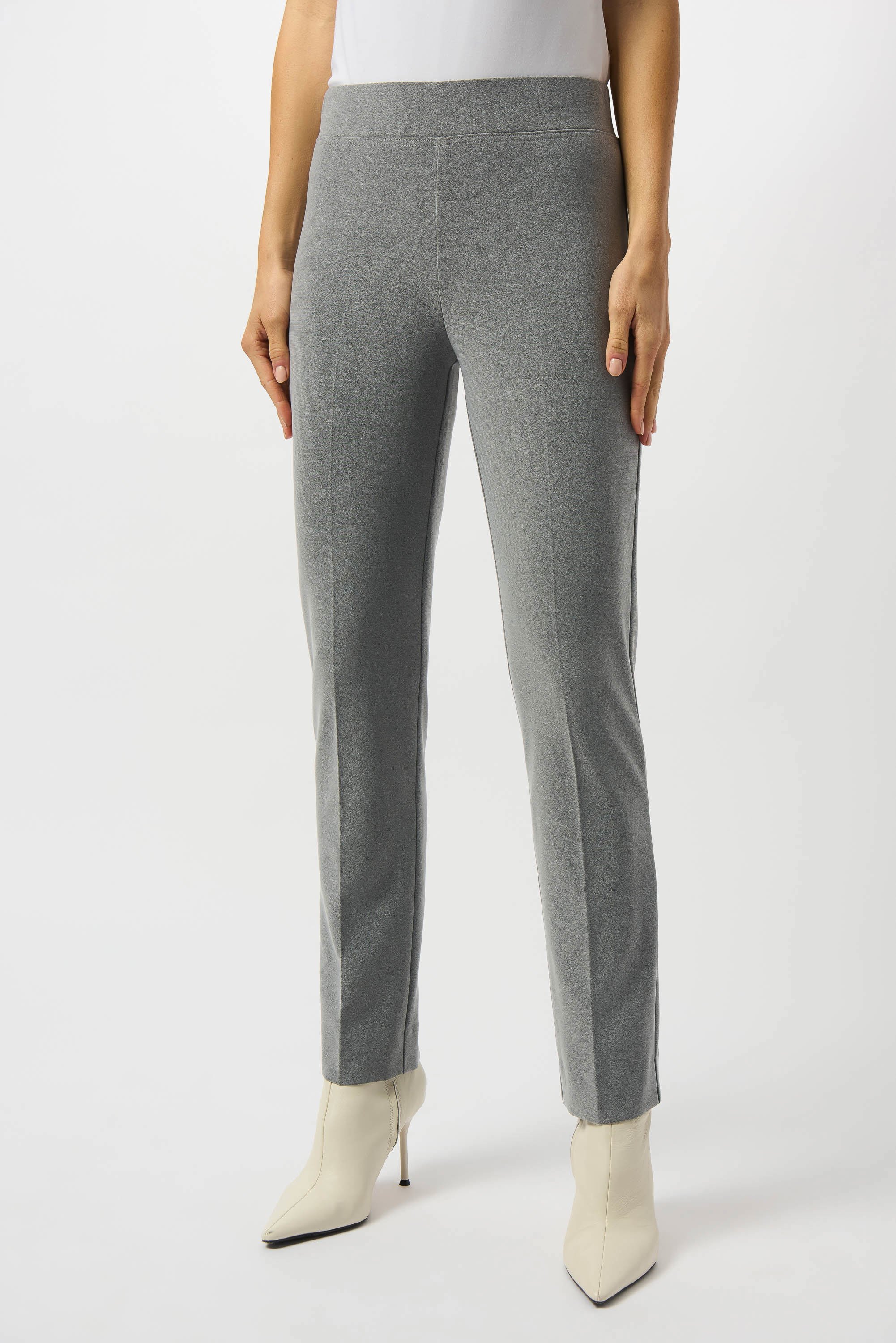 Pantalon droit pull‑on en maille soyeuse mélangée Joseph Ribkoff 253295