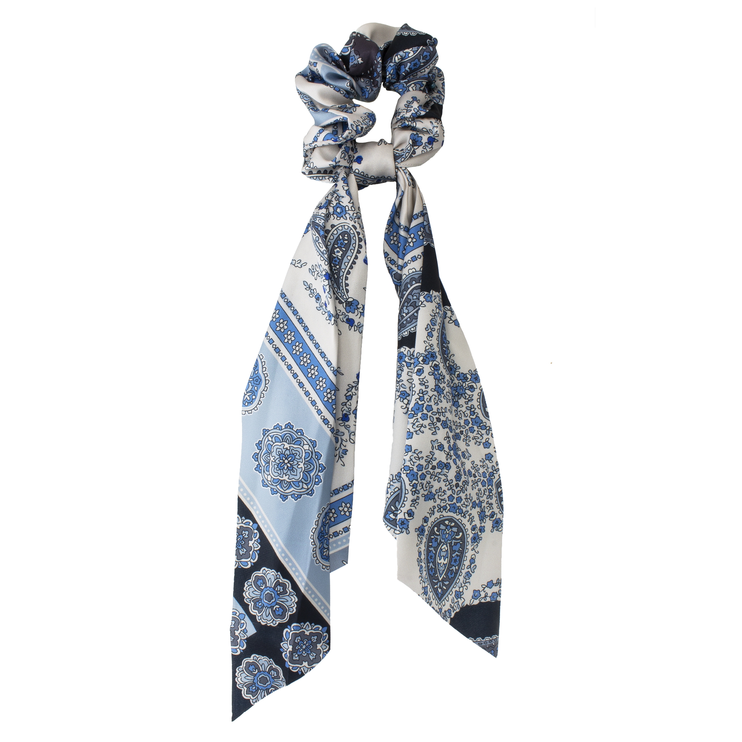 Chouchou Foulard Cachemire Bleu Jackie J XB30A