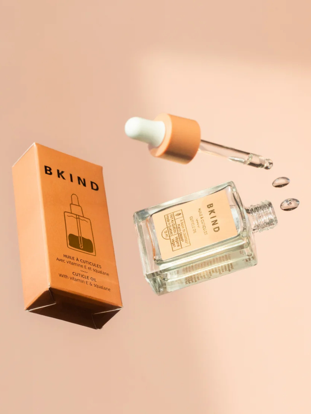 Huile à cuticules avec vitamine E et squalane BKIND