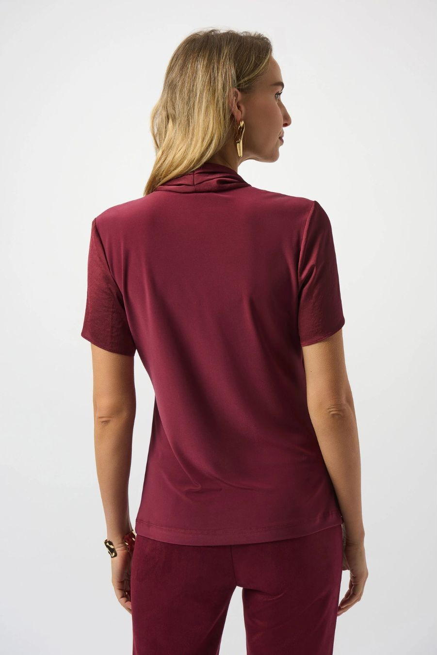 Top cache-cœur en satin recyclé et maille soyeuse Joseph Ribkoff 253237