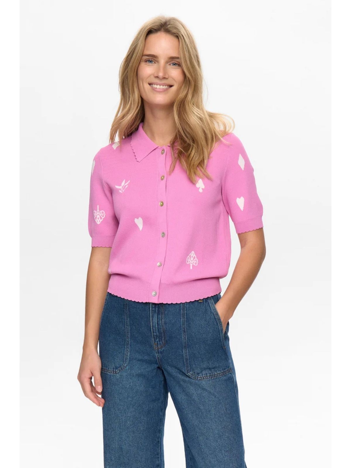 Cardigan à manche court avec dessin Nümph