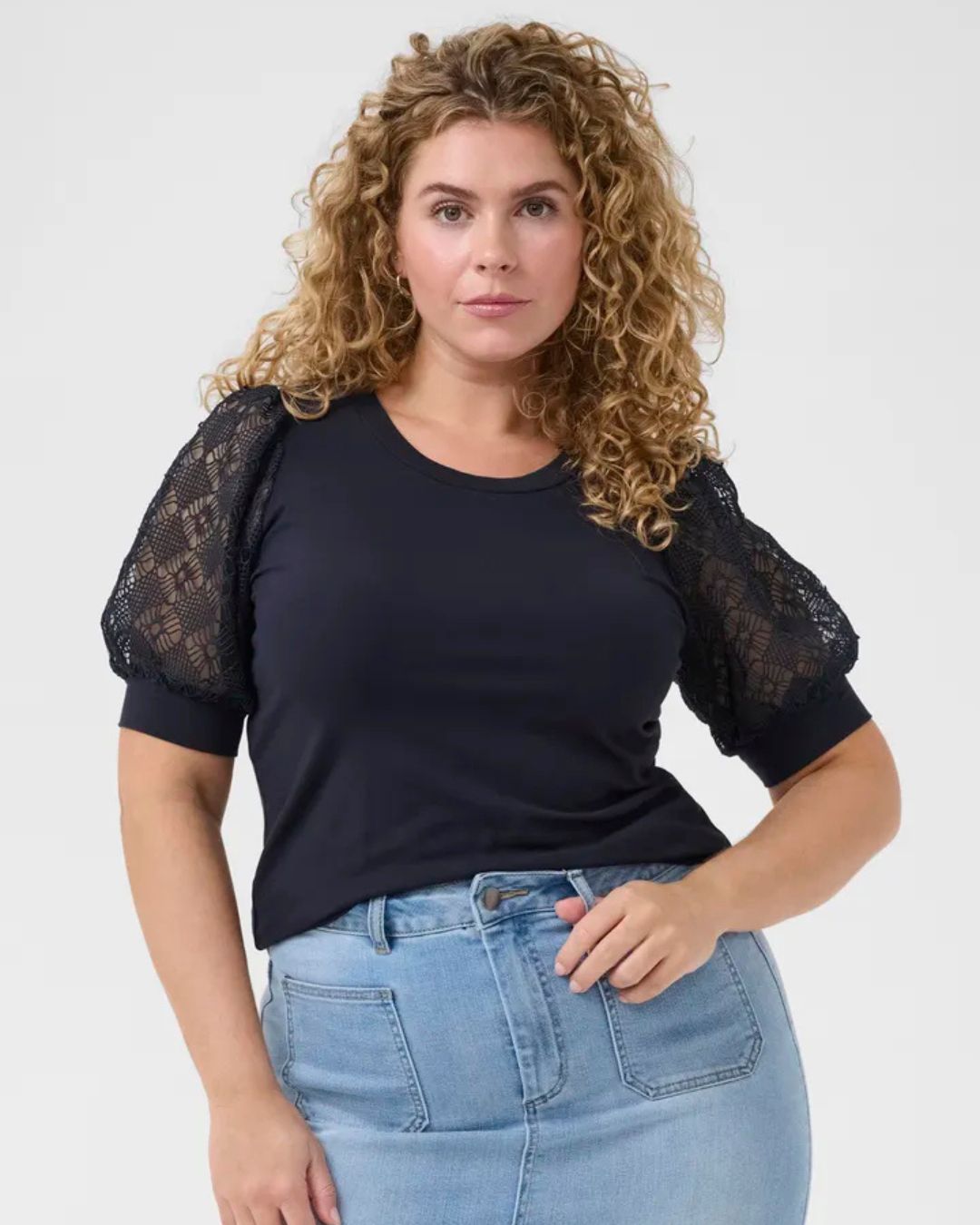 T-Shirt avec Manche mèche KCtana Kaffe Curve 10582289