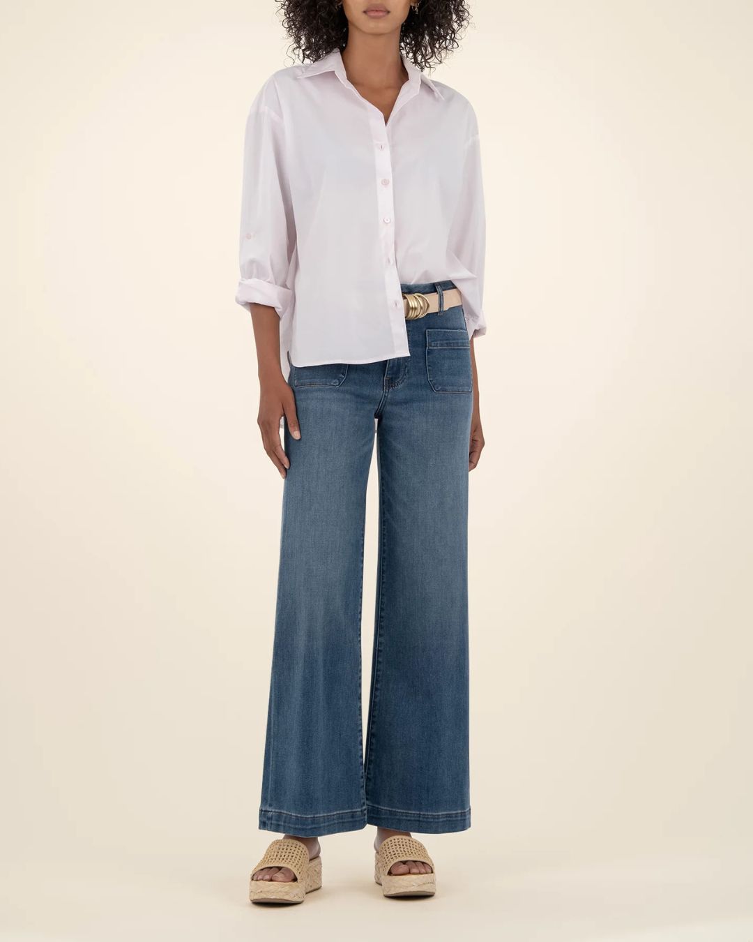 Jeans Meg taille haute à jambe large Kut KG1753MB5