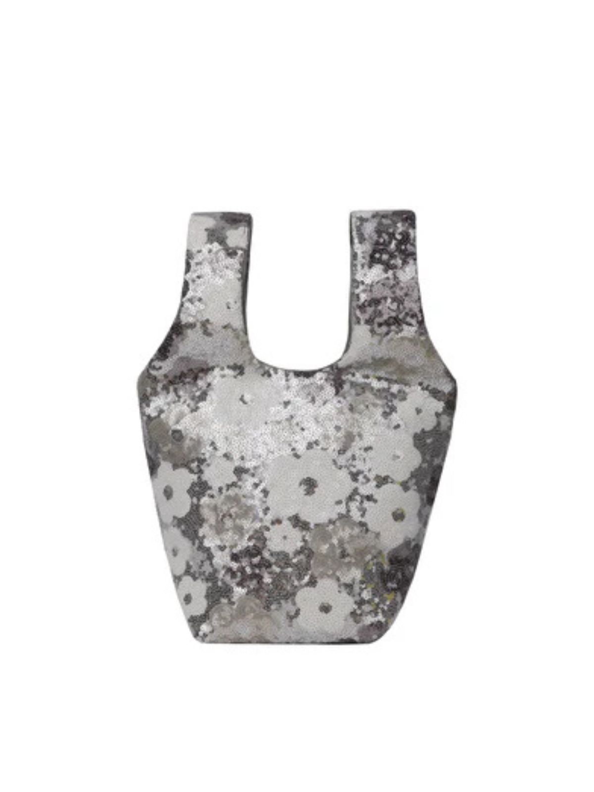 Sac à mains LUMA SEQUINS - Fleur Silver Hvisk