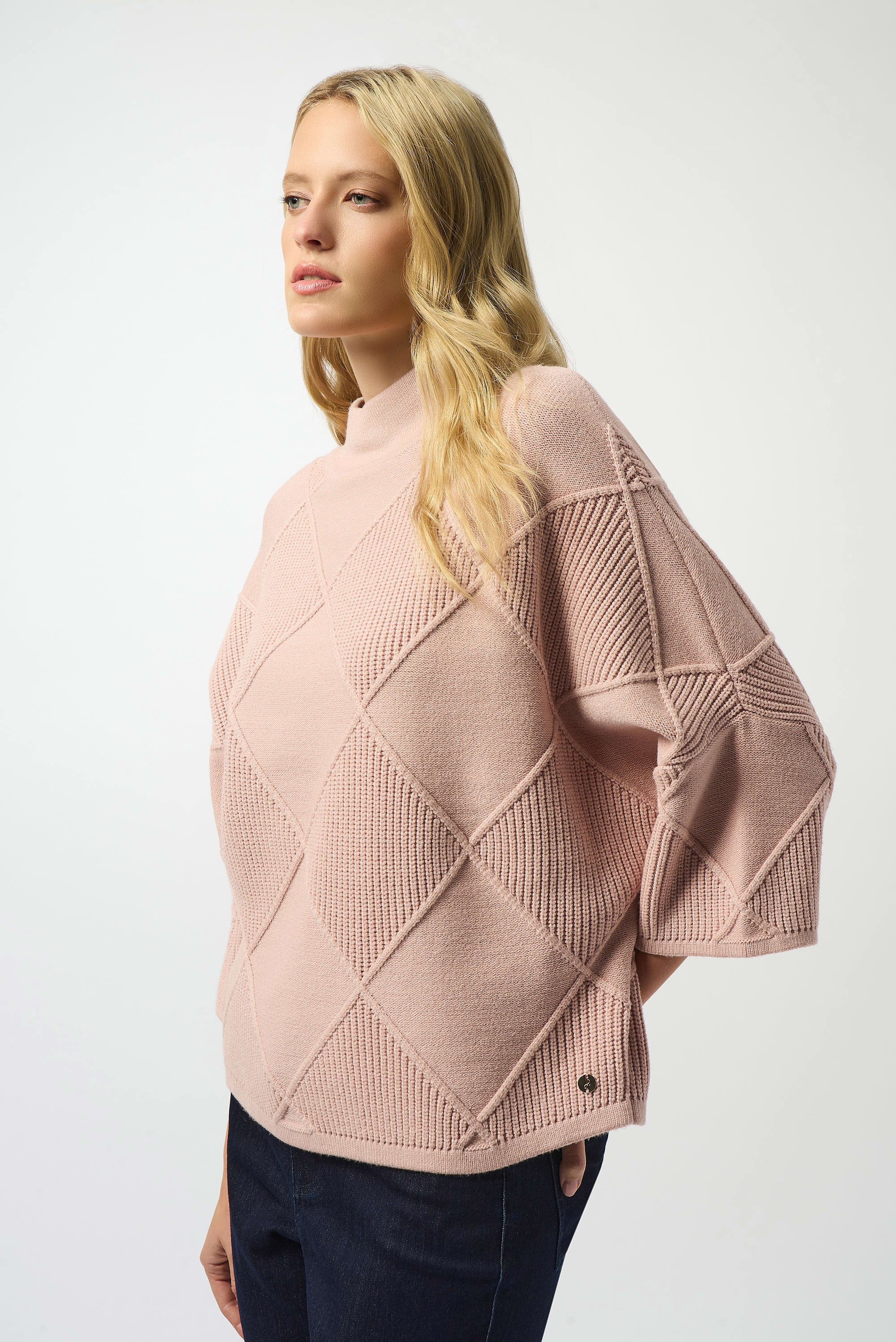 Chandail texturé en tricot avec col montant Joseph Ribkoff 253943