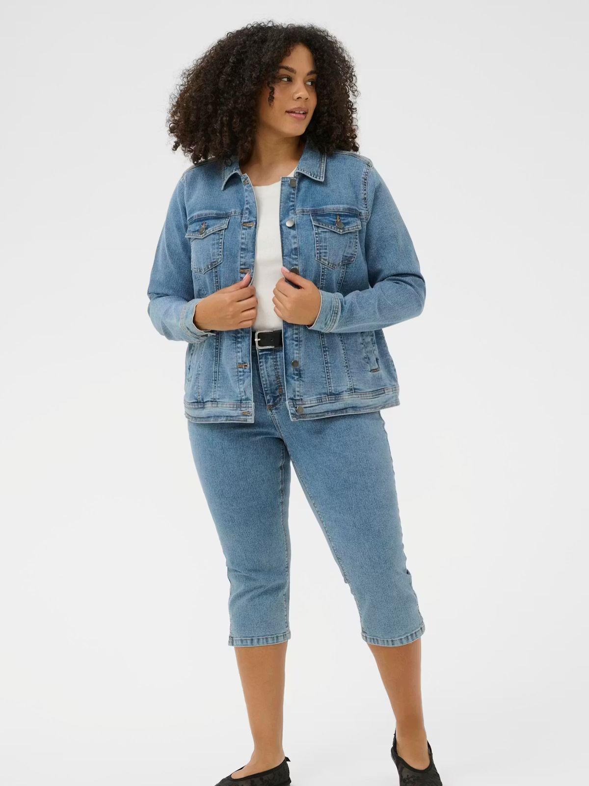 Jacket en jeans KCvilana Kaffe Curve 