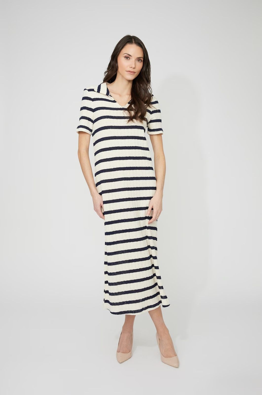 Robe maxi décontractée à rayures Frank Lyman 