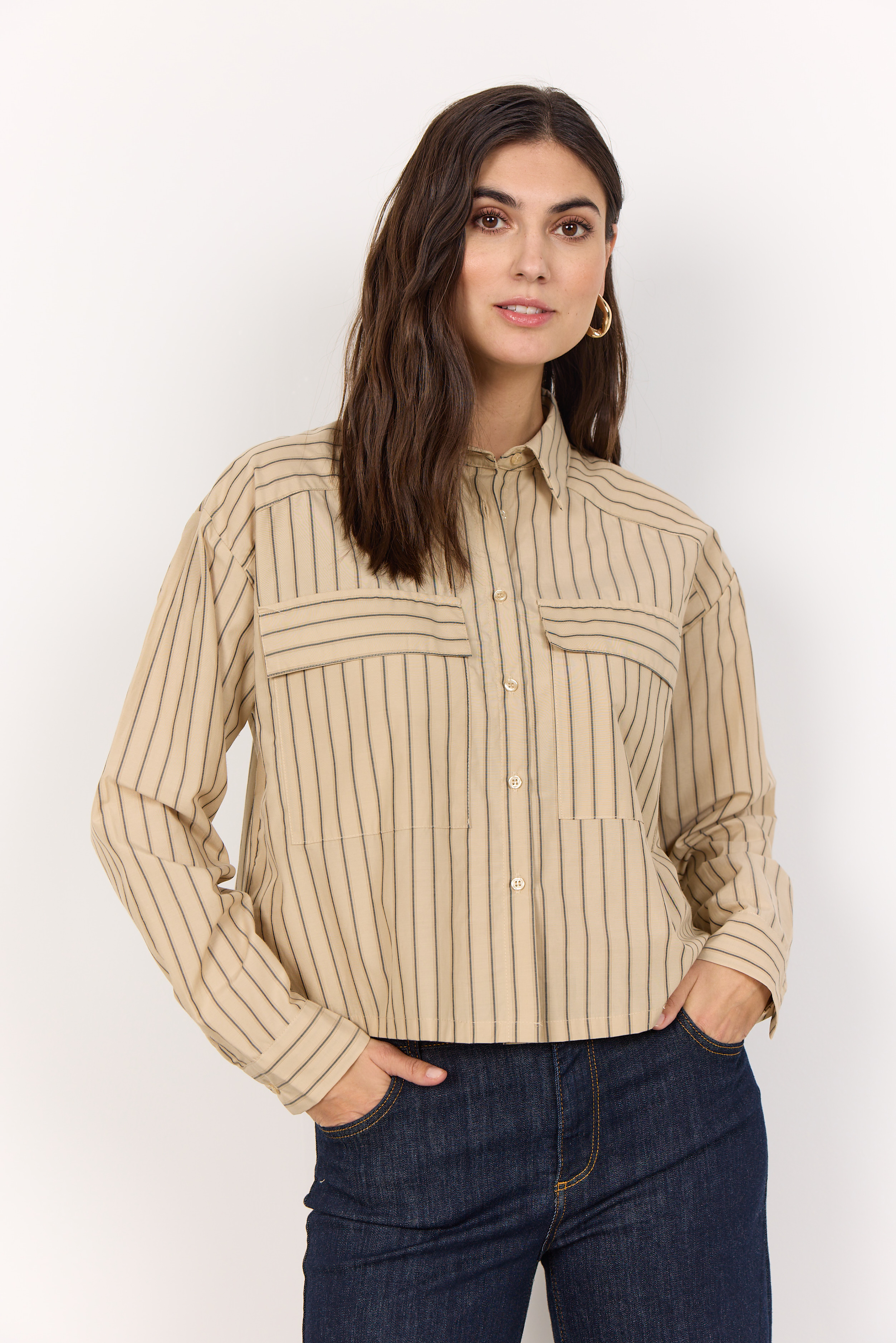 Chemise court avec rayure Soya Concept