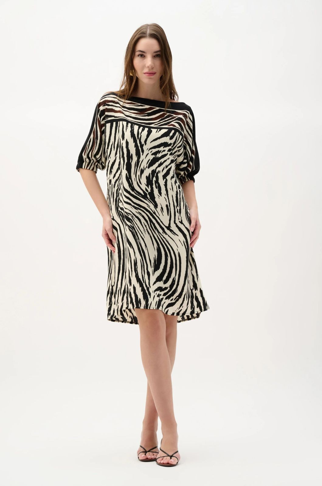 Robe droite en tissu recyclé à imprimé animal Joseph Ribkoff 