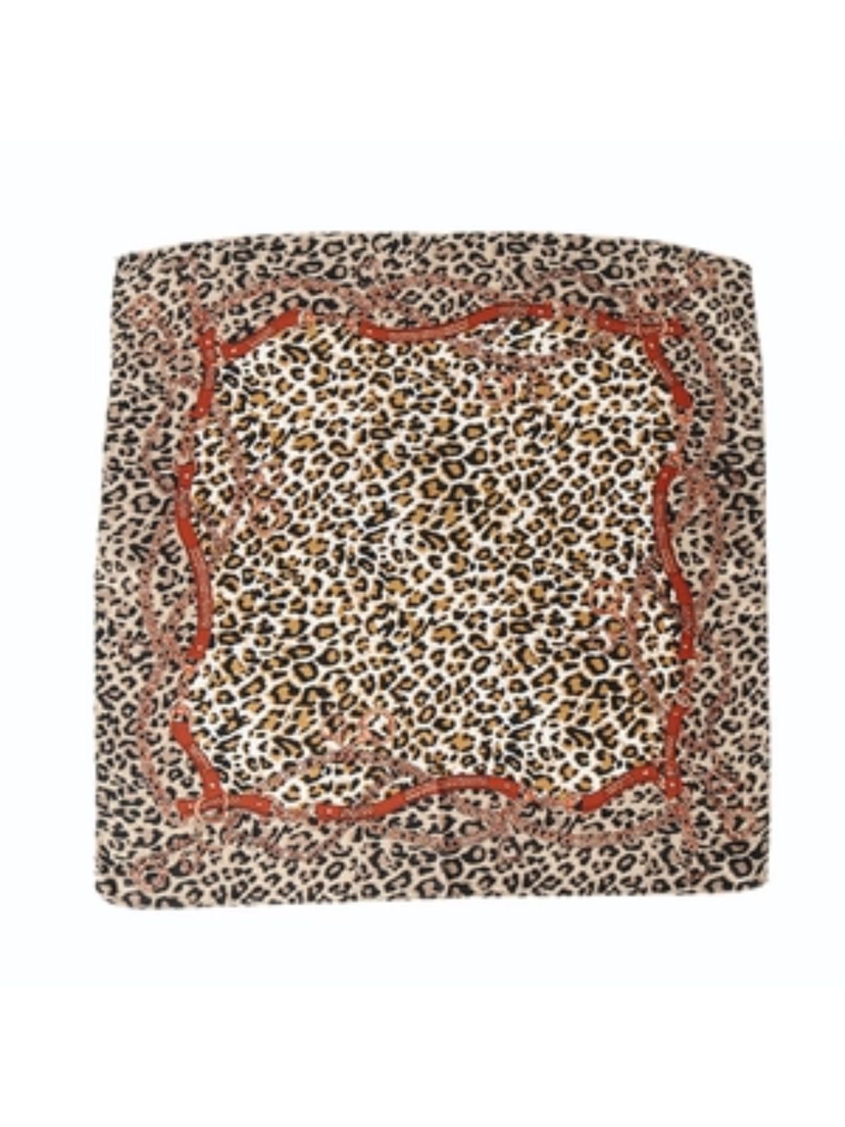 Foulard carré chic en satin imprimé