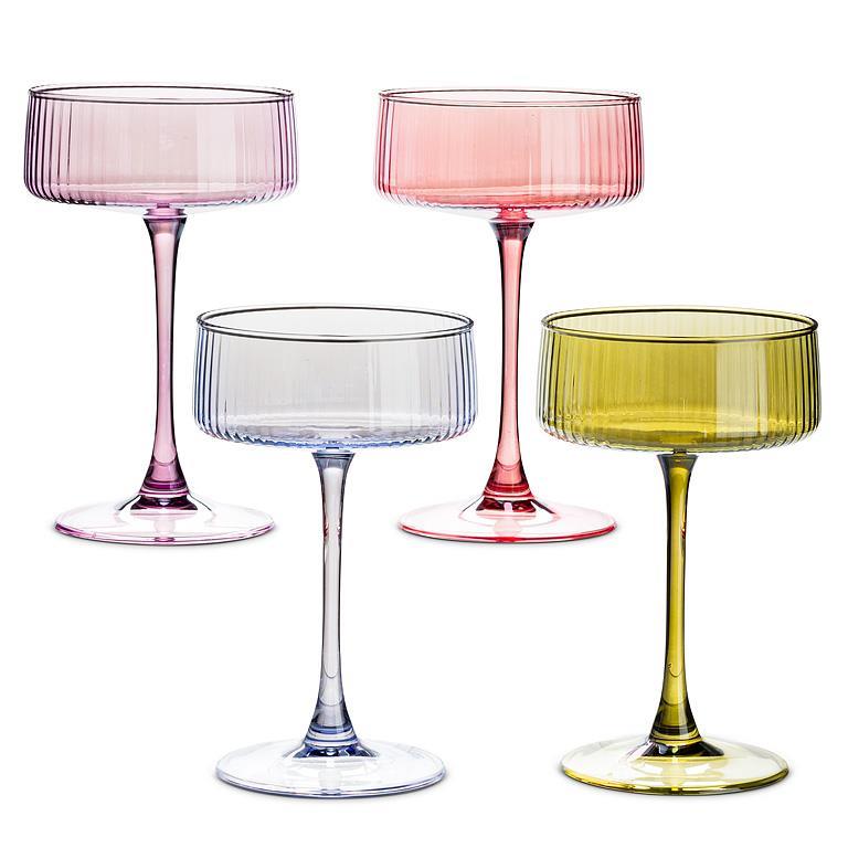 Coupes à cocktail en 4 couleurs tendances assorties