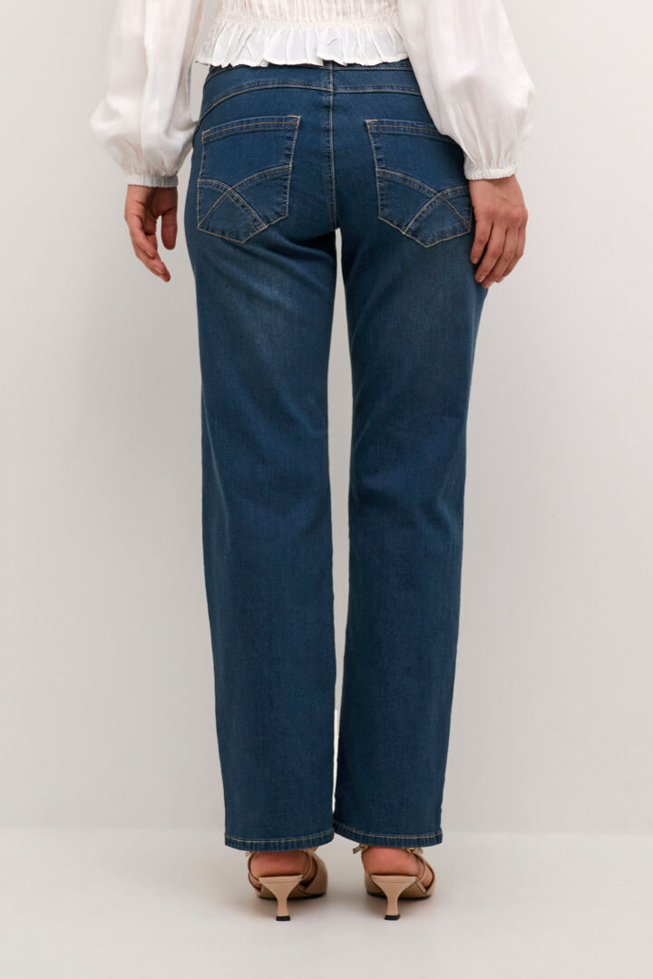 Jeans jambre droite taille regulier longueur 30 Cream 10612701