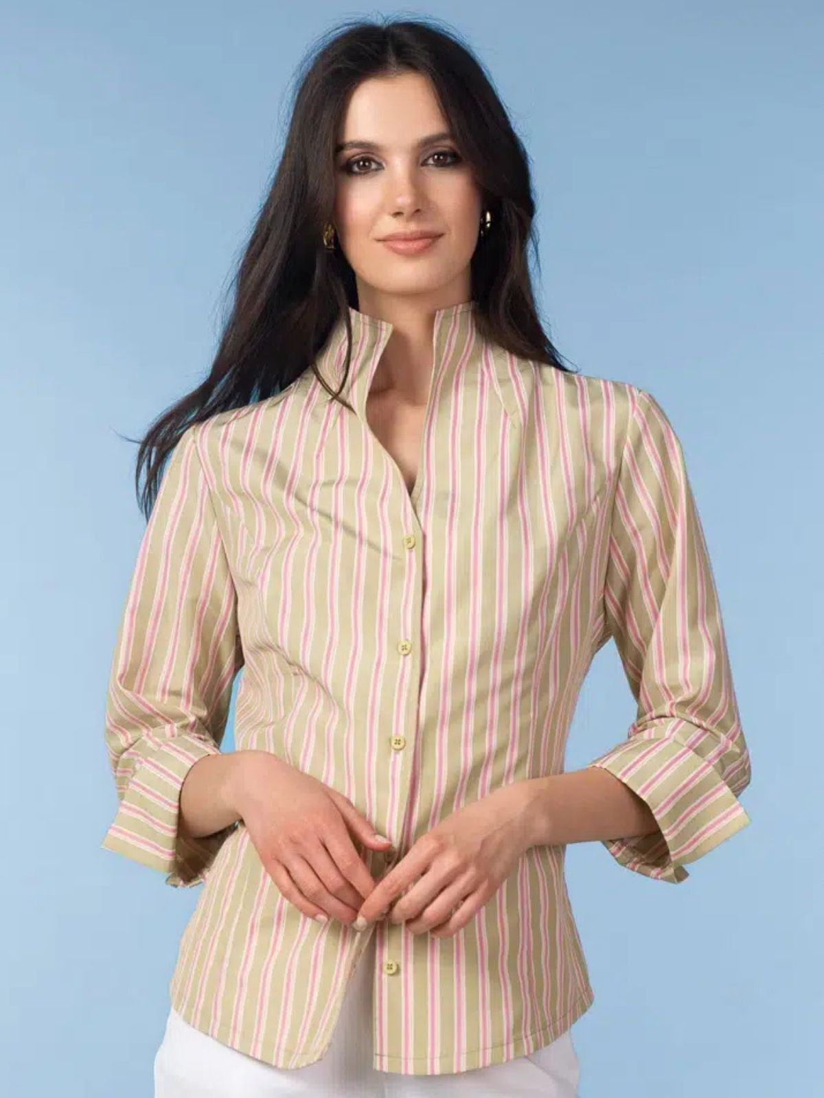 Chemise cintré à rayures Alison Sheri 