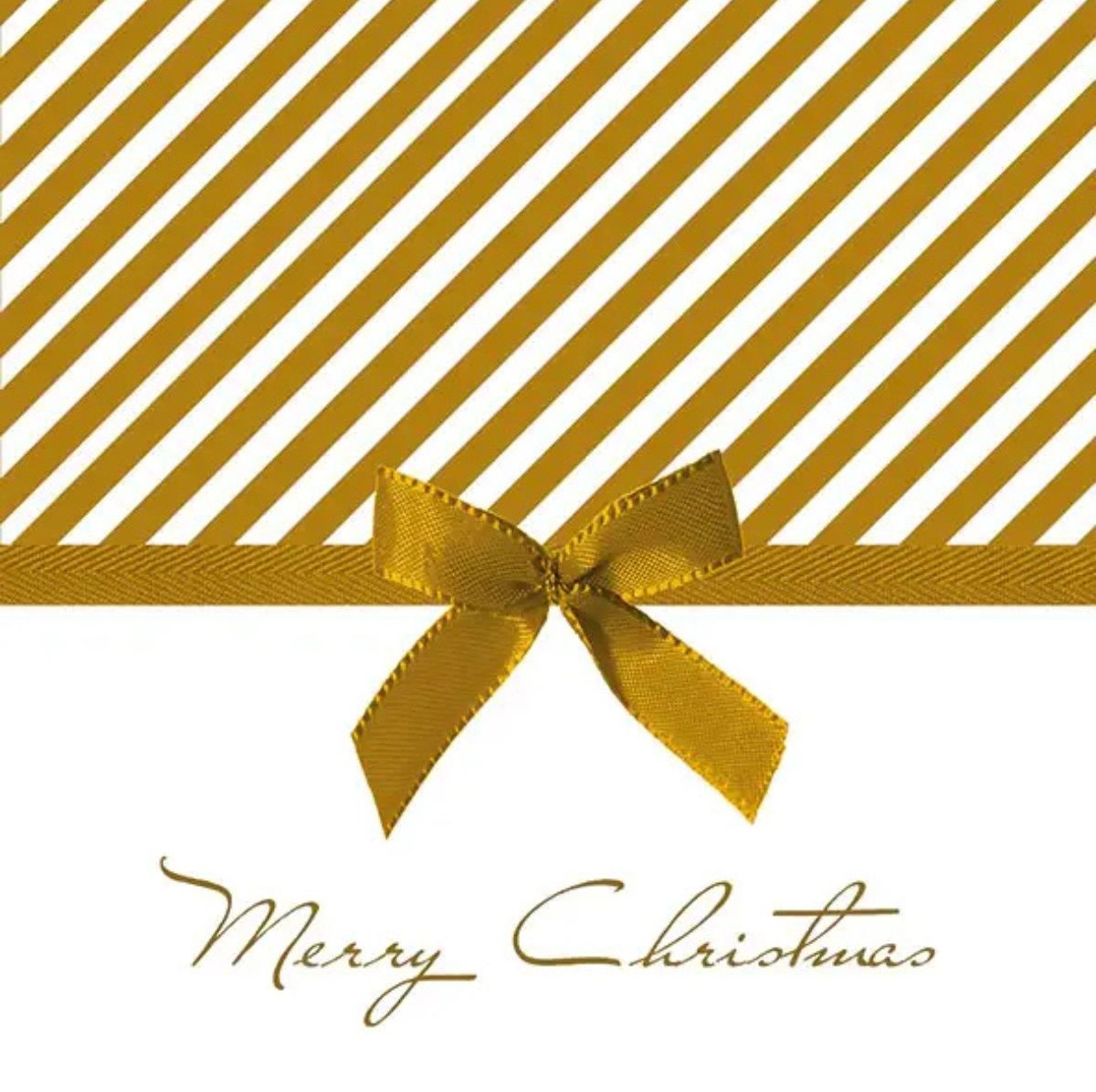 Serviette à déjeuner - Noeud de Noël DORÉ