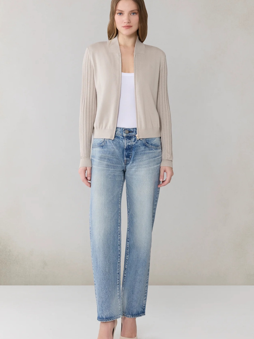 LORETTA Bomber en tricot de coton de soie Soia & Kyo