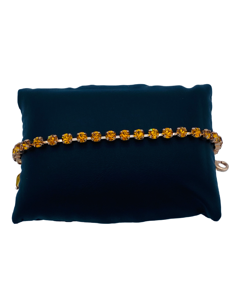 Bracelet Mariana B-4000 Petite Plaqué Rose Gold avec Cristaux Swarovski Jaune/Gold 203203RG
