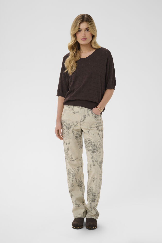Pull court en tricot CRAnnali Cream